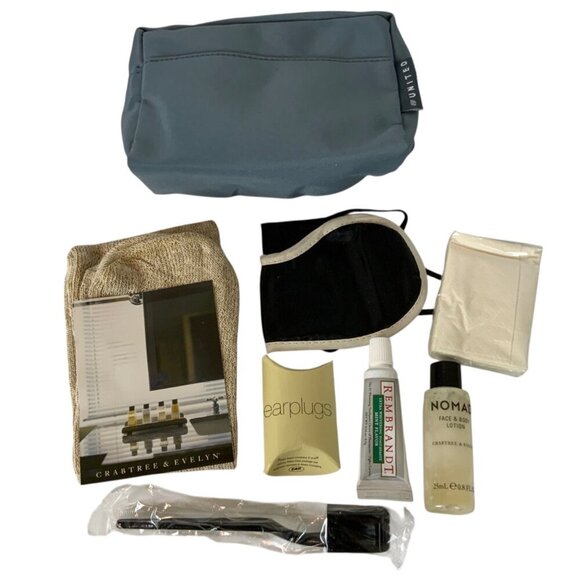 United Airlines Amenity Kit Travel Essentials with Crabtree & Evelyn Products - Picture 1 of 3